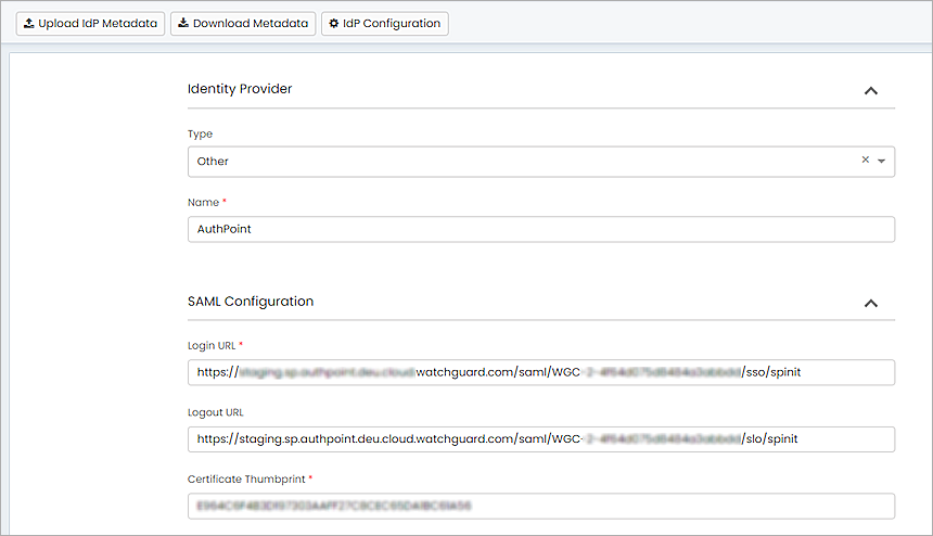 Screenshot of the upload AuthPoint metadata file in HaloPSA